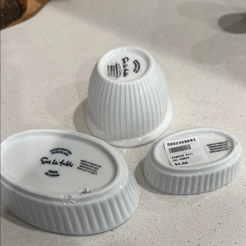 White Ceramic Ramekin Set - Picture 2 of 2